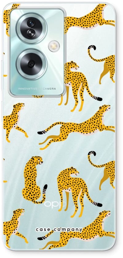 Case Company® - Hoesje geschikt voor Oppo A79 hoesje - Luipaard - Soft Cover Telefoonhoesje - Bescherming aan alle Kanten en Schermrand