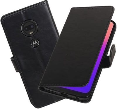 Motief Bookstyle Hoesje voor Motorola Moto G7 / G7 Plus Zwart