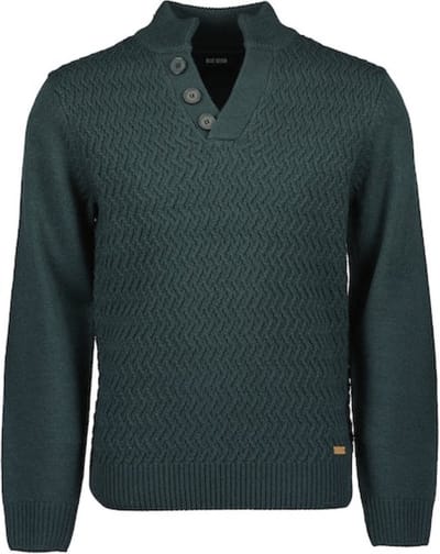 Blue seven heren - Trui 376447 groen gebreid maat L