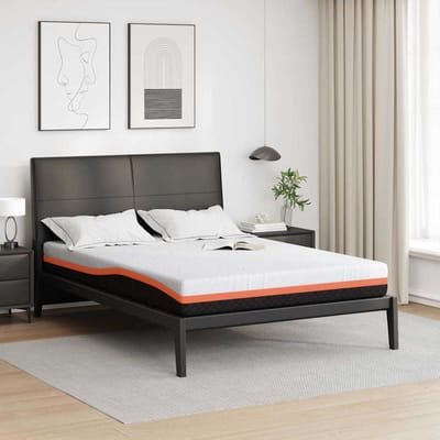 vidaXL - Matras - Wit - en - Zwart - 140 - x - 190 - cm - Jacquard - stof