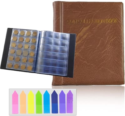 Dailygoods - Munten Verzamelboek - Waterdicht en Vochtbestendig Munten Album, Euromunten Verzamelaar mm, Munten Opslag Munten Hoge Transparantie