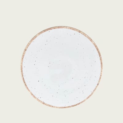 Arca TIERRA White - Rond Vlak Melamine Bord Ø41cm – licht in gewicht – makkelijk stapelbaar – voor binnen en buiten