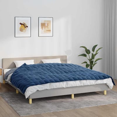 vidaXL - Verzwaringsdeken - 155x220 - cm - 11 - kg - stof - blauw