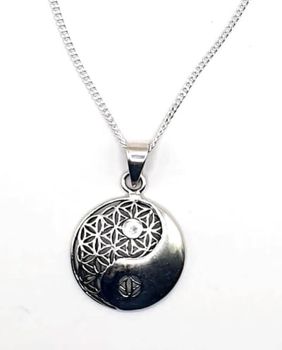 Zilveren hanger yin yang(30012)