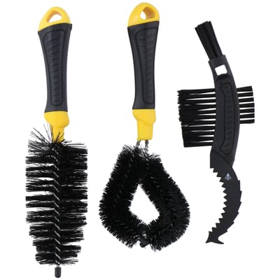 Dunlop Fietsborstelset Geel/Zwart 3-delig