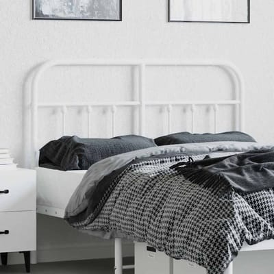 vidaXL - Vervangend - hoofdbord - metaal - wit - 120 - cm