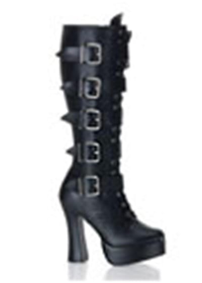 Pleaser - ELECTRA-2042 Kniehoge laarzen - US 7 - 37 Shoes - Zwart