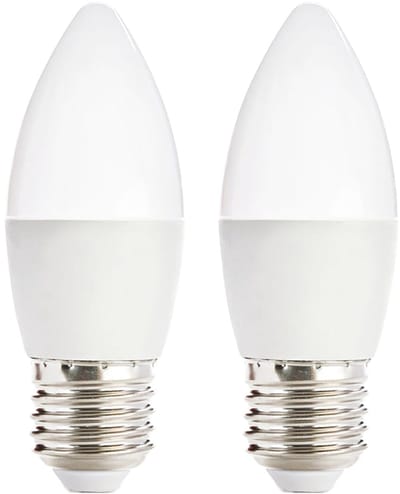 Kobi LED Lamp E27 6W - 470lm - 6000K - 230V - Voor Technische Verlichting of Spiegelkast - Kaarsvorm - 2 stuks