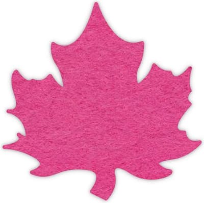 Herfstblad vilt onderzetters - Fuchsia - 6 stuks - 10 x 10 cm - Tafeldecoratie - Glas onderzetter - Cadeau - Woondecoratie - Woonkamer - Tafelbescherming - Onderzetters Voor Glazen - Keukenbenodigdheden - Woonaccessoires - Tafelaccessoires
