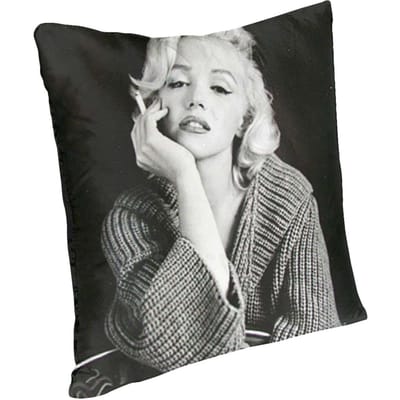 Poser Avec Guitare Maison Canapé Voiture Housse de Coussin Taie d'Oreiller Marilin Monroe Marilyn Monroe Masque Facial Marilyn Monroe Tasse Marilyn Peach skin 35*35(CM)-1Pcs