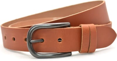3,5cm echt lederen cognac riem - heren riem / dames riem - cognac - jeansriem - Riemmaat 95 cm - Totale lengte riem 110 cm