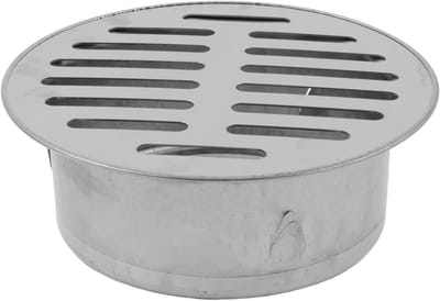 Vloerafvoer Rond - Balkonafvoer Regenpijp - Effectieve Drainage - Roestvrij Staal - 11 cm - Zilver