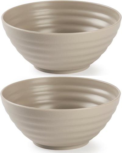 Plasticforte Schaaltjes - 8x - taupe - kunststof - 14 x 6.5 cm - kommen
