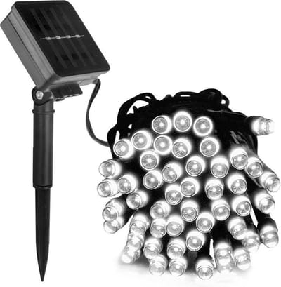 Kerstboomverlichting - 10 Meter - Zonne-energie - Koel Wit