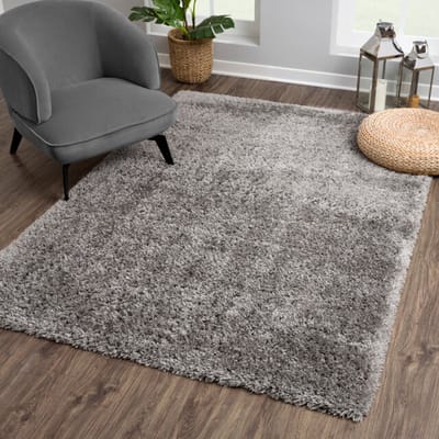 Muratap Porto soft fluffy vloerkleed hoogpolig effen donker 160x230 cm