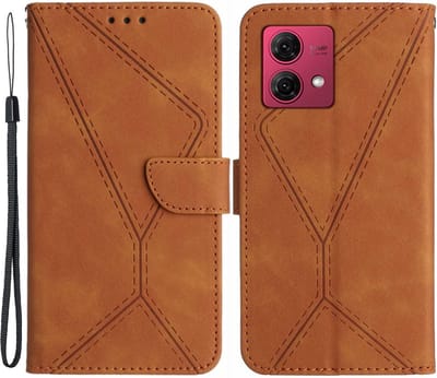 Coverup Hoesje - Geschikt voor Motorola Edge 40 Neo Hoesje - Coverup Book Case - Bruin