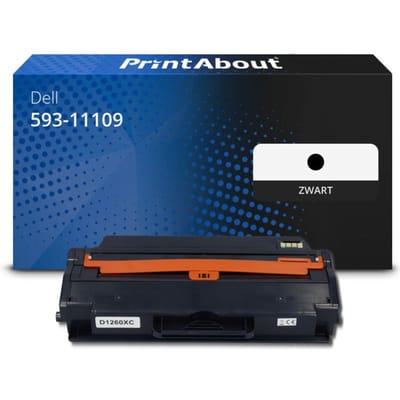 PrintAbout huismerk Toner 593-11109 (DRYXV) Zwart Geschikt voor Dell