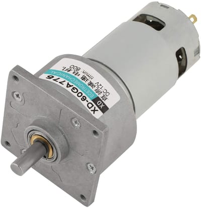 Dailygoods - Mini DC Motor met Versnellingsbak - Verstelbaar en Hoog Koppel - 12/24 V - Slijtvast Staal - Voor Modelbouw en DIY Projecten - 35 W