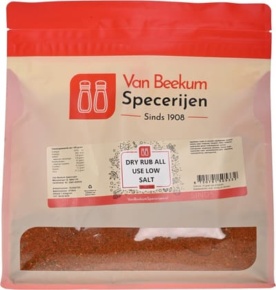 Van Beekum Specerijen - Dry Rub All Use Low Salt - 2 KG (hersluitbare stazak)
