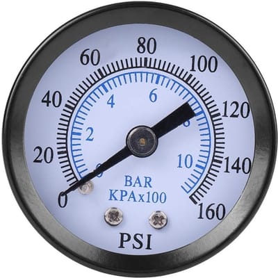 Dailygoods- Draadmanometer 40 mm - Drukmeter voor Lucht/Olie/Water - Robuuste Metalen Behuizing - Nauwkeurige Aflezingen - Draagbaar en Lichtgewicht