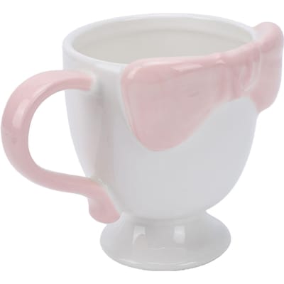 Tasse à café Bol 300 ml Joli Nœud Papillon 3D Tasse à café en Céramique Résistance Haute Température pour Boissons Chaudes Froides rose