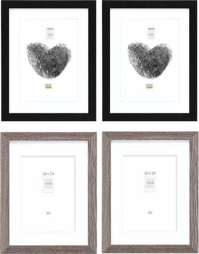 Deknudt Frames fotowand S66KMP 11 - 4 fotokaders - foto 13x18/18x24 cm