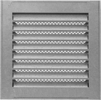 Ventilatierooster Lamellen - Metalen Rooster - Lucht Toevoer - Weerbestendig Ontwerp - 260 x 260 mm - Wit