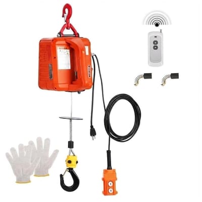 Elektrische Takel - Hefkraan Lier - Zware Lasten Hefen - Draadloze Bediening - 1100LBS Capaciteit - Grijs