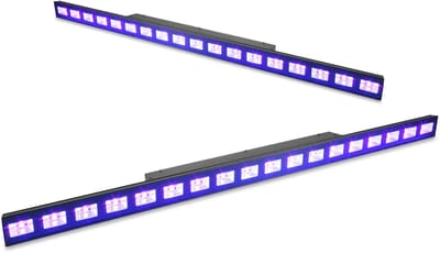 BeamZ set van 2 LCB48 LED Blacklight UV bars - 18x 3W UV LED's