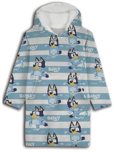 Bluey hoodie poncho strepen 7 - 14 jaar polyester