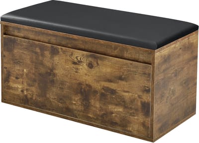 Opbergbank schoenenkast met lade 80x39x45 cm eiken zwart