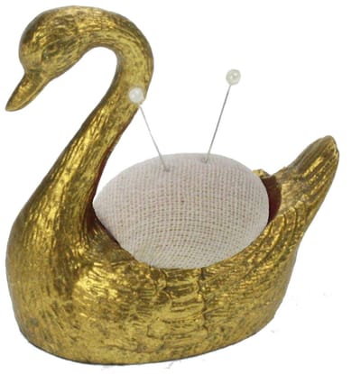 Speldenkussen Zwaan – 8×5×9 cm – Decoratief & Praktisch