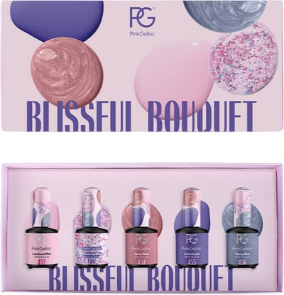 Pink Gellac Blissful Bouquet Set Collection Box - Gellak Set van 5 x 15 ml Kleuren Gellak - Gel Nagellak - Gel Lak