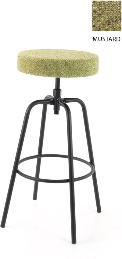 Workliving Barkruk Hoog Rond - Boucle Mustard - 74-82 CM