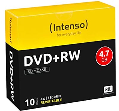 Herschrijfbare DVD+RW 4,7 GB - 10 Stuks Slim Case