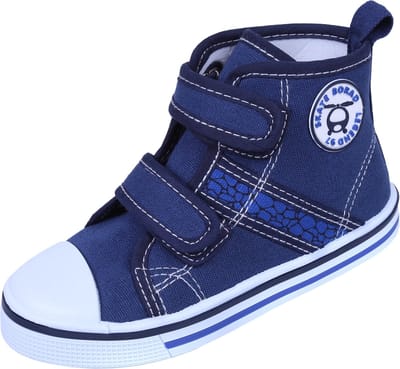 Donkerblauwe jongenssneakers met klittenband