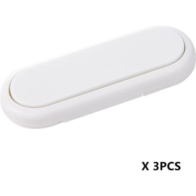 Loquet de sécurité pour tiroirs pour enfants, 3 pièces/ensemble, serrures de porte d'armoire, Protection bébé Anti-pincement, serrure de porte de garde-robe blanc