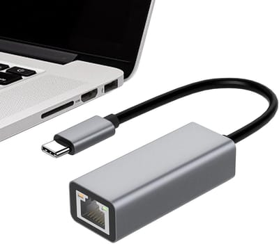 Type C Adapter - Netwerk Adapter - Stabiel Internet - Plug and Play - 100 Mbps - Zwart