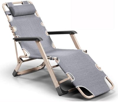 Ligstoel Tuinstoel - Opvouwbare Lounger - Buiten Ontspannen - Verstelbaar & Plat - 150 kg Draagvermogen - Zwart