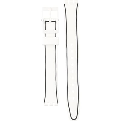 Swatch Plastic - Originals Small (25mm) - L ALW162 LW162 Black Border Horlogeband