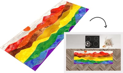 Keukenloper - Loper keuken - Regenboog - Gay - Pride - 150x50 cm - Keukenloper vinyl