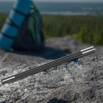 Tentstok Vervanging - Kampeer Accessoire - Reparatie Outdoor - Flexibel Glasvezel - 180 Cm Lengte - Zwart