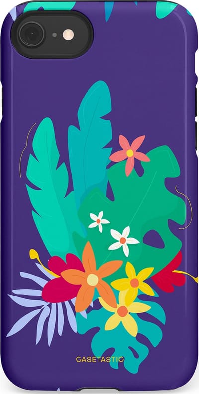 Casetastic Hoesje Geschikt voor Apple iPhone 7/8/SE - Stijlvolle Beschermende Duo-layer Case - Surfplant