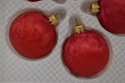 ZoeZo Design - 20 stuks - Kerstbal - 4 doosjes van 5 stuks - mat rood - Ø 5 cm - glas