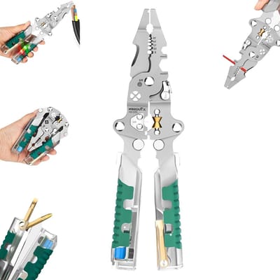 Multitool Tang - Draadstripper Krimper - Elektrisch Werk - 18 Functies - 21.5 cm - Zwart