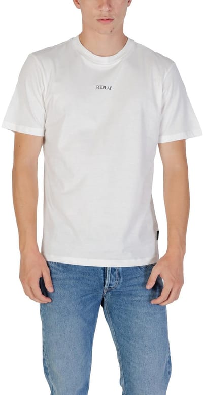 Replay Heren T-Shirt regular fit Wit S Ronde Hals Volwassenen