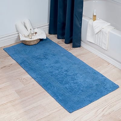 Pluche katoenen badmat - 152,4 x 61 cm - machinewasbare badkamerloper - absorberend en duurzaam