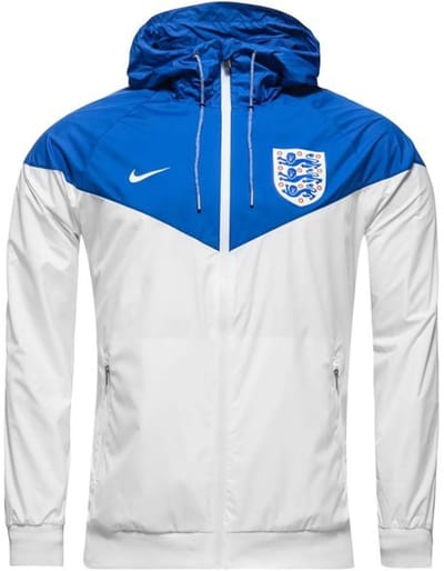 Nike Engeland Windrunner Authentic - Jas - Maat M - Wit Blauw - Engeland - Voetbal - Heren Jas voor Mannen