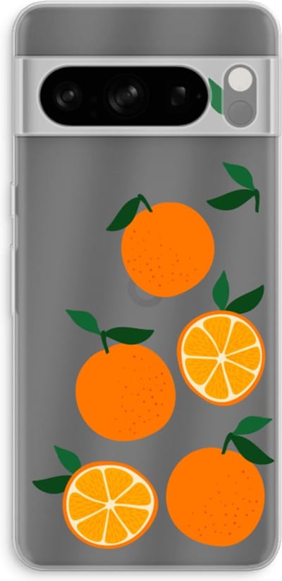 Case Company® - Hoesje geschikt voor Google Pixel 8 Pro hoesje - Will you be my clementine - Soft Cover Telefoonhoesje - Bescherming aan alle Kanten en Schermrand