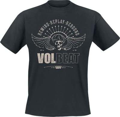 Volbeat T-shirt - Skullwing - Rewind, Replay, Rebound - S tot 3XL - voor Mannen - zwart